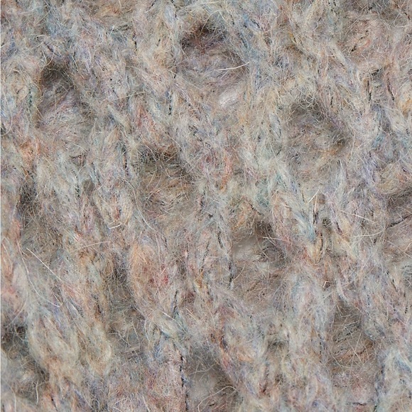 Isabel Marant Etoile grey beige textured open knit crew neck wool blend sweater - Picture 11 of 11